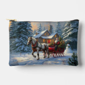 Kerstman met één paard Sleigh Etui (Voorkant)