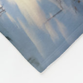 Kerstman met één paard Sleigh Fleece Deken (Hoek)