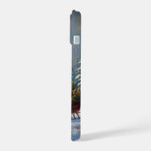 Kerstman met één paard Sleigh iPhone 15 Case (Linkerkant)