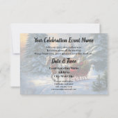 Kerstman met één paard Sleigh Kaart (Achterkant)