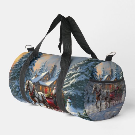 Kerstman met één paard Sleigh Plunjezak (Rechterhoek)