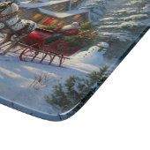Kerstman met één paard Sleigh Snijplank (Hoek)