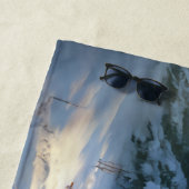 Kerstman met één paard Sleigh Strandlaken (In situ)