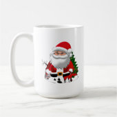 Kerstman met een rendier koffiemok (Links)