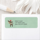 Kerstman met een rode kerstman met een hoge rek etiket (Insitu)