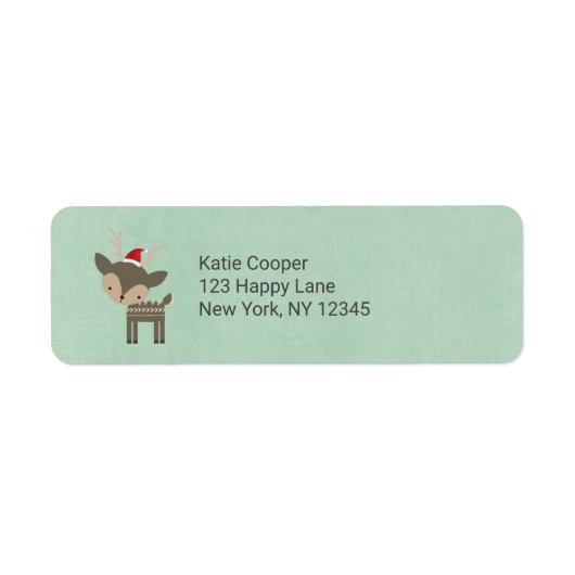 Kerstman met een rode kerstman met een hoge rek etiket (Voorkant)