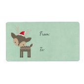 Kerstman met een rode kerstman met een hoge rek etiket (Voorkant)