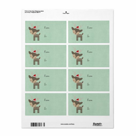 Kerstman met een rode kerstman met een hoge rek etiket (Full Sheet)