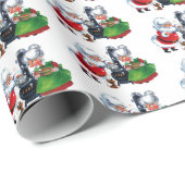 kerstman met een traditioneel kerstjaar mevrouw Cl Cadeaupapier (Rol Hoek)