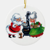 kerstman met een traditioneel kerstjaar mevrouw Cl Keramisch Ornament (Voorkant)