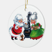 kerstman met een traditioneel kerstjaar mevrouw Cl Keramisch Ornament (Links)