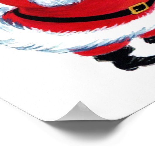 kerstman met een traditioneel kerstjaar mevrouw Cl Poster (Hoek)