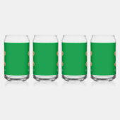 Kerstman met eigen achternaam blikvorm glas (Links)
