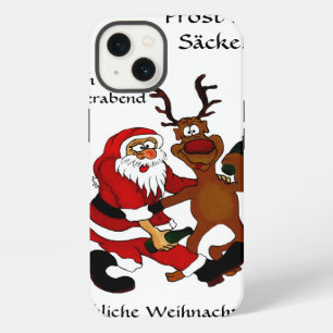 Kerstman met eland iPhone 13 hoesje