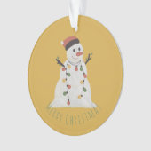 Kerstman met Fairy Lights Ornament (voorkant)