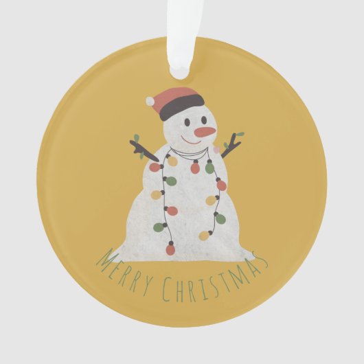 Kerstman met Fairy Lights Ornament (voorkant)
