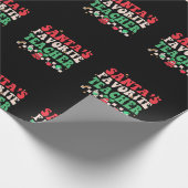  kerstman met favoriete leraar Groovy Cadeaupapier (Hoek)