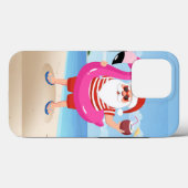 Kerstman met flamingo opblaasbare ring Case-Mate iPhone case (Achterkant (horizontaal))