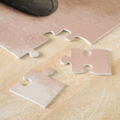 Kerstman met Franse Bulldog Kerst Kunst Legpuzzel (Zijkant)