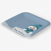 Kerstman met gebarentaal papieren bordje (Gebogen)