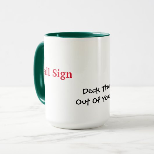 Kerstman met gedecorbeerde antenne-Mok Mok (Voorkant links)