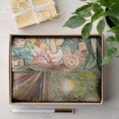  kerstman met gelukkige kinderen tissuepapier (Geschenk)