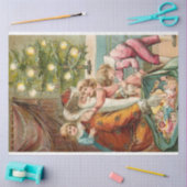  kerstman met gelukkige kinderen tissuepapier (Craft)