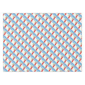 Kerstman met geschenken in het sneeuw kunst tafelk tafelkleed (Voorkant (Horizontaal))