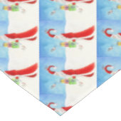 Kerstman met geschenken in het sneeuw kunst tafelk tafelkleed (Gekanteld)