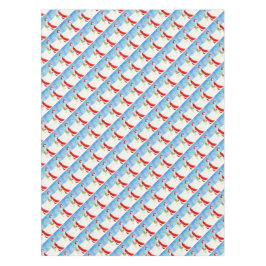 Kerstman met geschenken in het sneeuw kunst tafelk tafelkleed