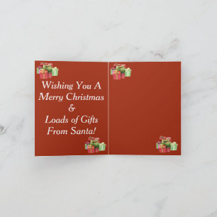 Kerstman met geschenken Kaarten gevouwen Kaarten