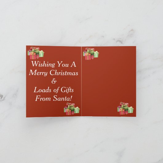 Kerstman Met Geschenken Kaarten Vouwkaarten (Binnen)
