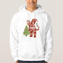 Kerstman met geschenken witte hoodie