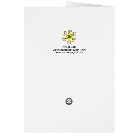  KERSTMAN MET GESCHENKZAK BIJ SCHOORSTEENKERST (Achterkant)