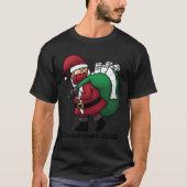 Kerstman met gezichtsmasker en toiletpapier grappi t-shirt (Voorkant)