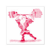 Kerstman met Gift Grappige Kerstmis Zelfinking Sta Zelfinktende Stempel (Design)