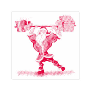 Kerstman met Gift Grappige Kerstmis Zelfinking Sta Zelfinktende Stempel