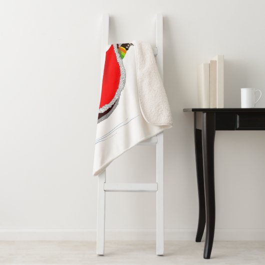 Kerstman met Gift Kerstmis Sherpa Deken (In situ)