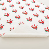 Kerstman met Gift Sherpa Blanket Kerstmis Deken (3/4)
