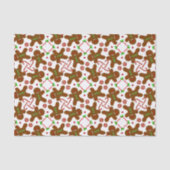 kerstman met gingerbrood, persoonlijk aanpasbaar tissuepapier (Voorkant)