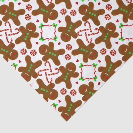 kerstman met gingerbrood, persoonlijk aanpasbaar tissuepapier (Detail)