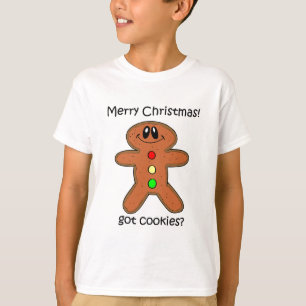 kerstman met gingerbrood t-shirt