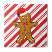 kerstman met gingerbrood tegeltje (Voorkant)