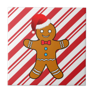 kerstman met gingerbrood tegeltje
