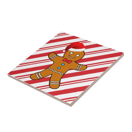 kerstman met gingerbrood tegeltje (Zijkant)