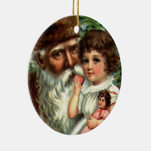 Kerstman met Girl Keepomwille Ornament (Rechts)