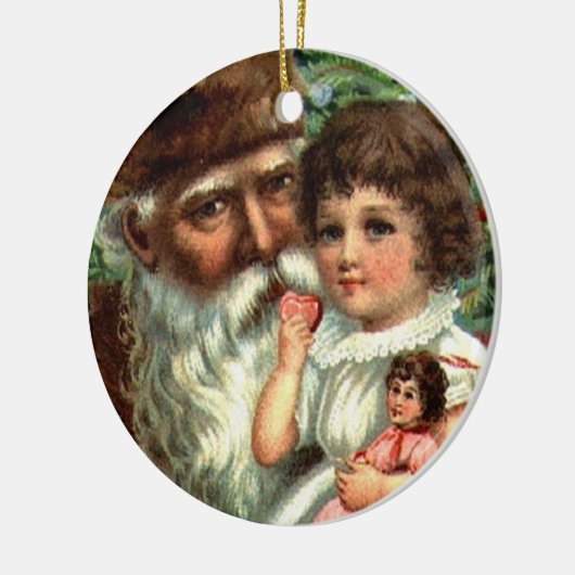 Kerstman met Girl Keepomwille Ornament (Links)