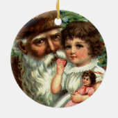  Kerstman met Girl Keepomwille Ornament (Achterkant)