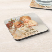  kerstman met glimlachend kind drankjes onderzetter (Linkerzijde)