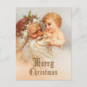  kerstman met glimlachend kind feestdagenkaart (Voorkant)